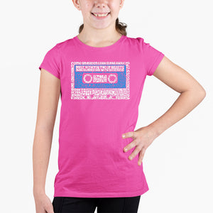 80s One Hit Wonders  - Girl's Word Art T-Shirt
