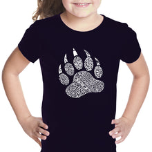Load image into Gallery viewer, Types of Bears - Girl&#39;s Word Art T-Shirt