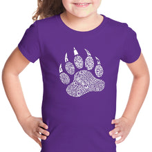 Load image into Gallery viewer, Types of Bears - Girl&#39;s Word Art T-Shirt