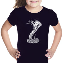 Load image into Gallery viewer, Types of Snakes - Girl&#39;s Word Art T-Shirt