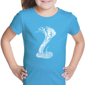 Types of Snakes - Girl's Word Art T-Shirt
