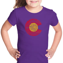 Load image into Gallery viewer, Colorado - Girl&#39;s Word Art T-Shirt