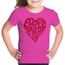 Load image into Gallery viewer, Crazy Little Thing Called Love - Girl&#39;s Word Art T-Shirt