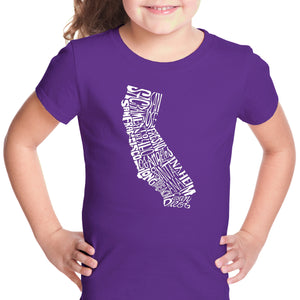 California State - Girl's Word Art T-Shirt
