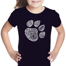 Load image into Gallery viewer, Cat Paw - Girl&#39;s Word Art T-Shirt