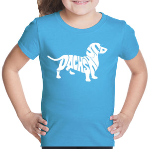 Dachshund  - Girl's Word Art T-Shirt