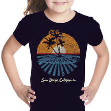 Load image into Gallery viewer, Cities In San Diego - Girl&#39;s Word Art T-Shirt