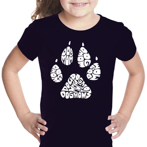Dog Mom - Girl's Word Art T-Shirt