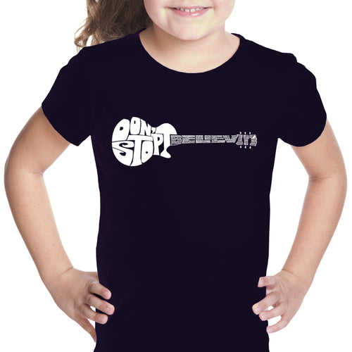 Don't Stop Believin' - Girl's Word Art T-Shirt