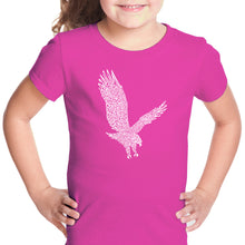 Load image into Gallery viewer, Eagle - Girl&#39;s Word Art T-Shirt