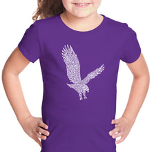 Load image into Gallery viewer, Eagle - Girl&#39;s Word Art T-Shirt