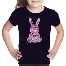 Load image into Gallery viewer, Easter Bunny  - Girl&#39;s Word Art T-Shirt