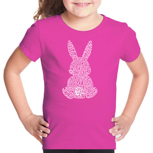 Easter Bunny  - Girl's Word Art T-Shirt