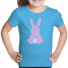 Load image into Gallery viewer, Easter Bunny  - Girl&#39;s Word Art T-Shirt