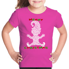 Load image into Gallery viewer, Christmas Elf - Girl&#39;s Word Art T-Shirt