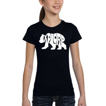 Load image into Gallery viewer, Explore - Girl&#39;s Word Art T-Shirt
