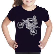 Load image into Gallery viewer, FMX Freestyle Motocross - Girl&#39;s Word Art T-Shirt