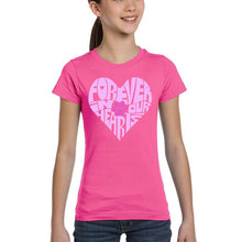 Load image into Gallery viewer, Forever In Our Hearts - Girl&#39;s Word Art T-Shirt