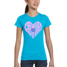 Load image into Gallery viewer, Forever In Our Hearts - Girl's Word Art T-Shirt