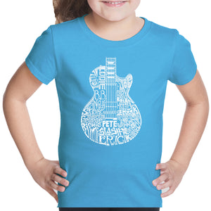 Rock Guitar - Girl's Word Art T-Shirt