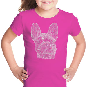 French Bulldog - Girl's Word Art T-Shirt