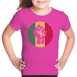 Get Up Stand Up  - Girl's Word Art T-Shirt