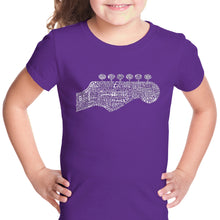 Load image into Gallery viewer, Guitar Head - Girl&#39;s Word Art T-Shirt