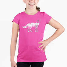 Load image into Gallery viewer, Howling Wolf  - Girl&#39;s Word Art T-Shirt