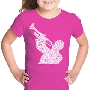 ALL TIME JAZZ SONGS - Girl's Word Art T-Shirt