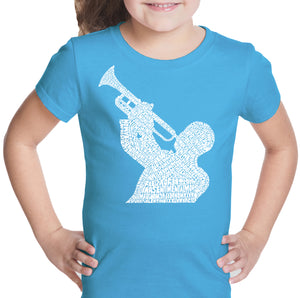 ALL TIME JAZZ SONGS - Girl's Word Art T-Shirt