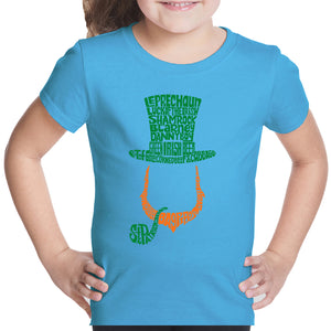 Leprechaun  - Girl's Word Art T-Shirt