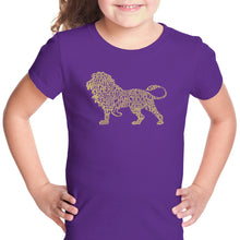 Load image into Gallery viewer, Lion - Girl&#39;s Word Art T-Shirt