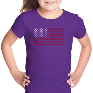 Maga Flag - Girl's Word Art T-Shirt