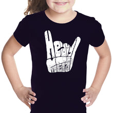 Load image into Gallery viewer, Heavy Metal - Girl&#39;s Word Art T-Shirt