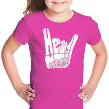 Load image into Gallery viewer, Heavy Metal - Girl&#39;s Word Art T-Shirt