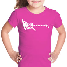 Load image into Gallery viewer, Metal Head - Girl&#39;s Word Art T-Shirt