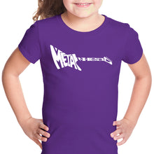 Load image into Gallery viewer, Metal Head - Girl&#39;s Word Art T-Shirt