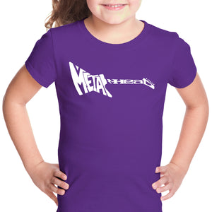 Metal Head - Girl's Word Art T-Shirt