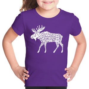 Moose  - Girl's Word Art T-Shirt