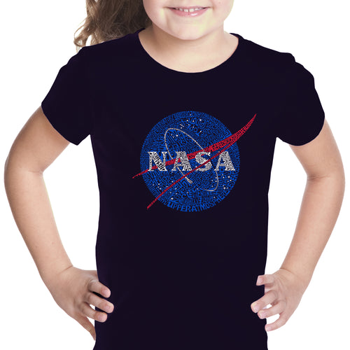 NASA's Most Notable Missions - Girl's Word Art T-Shirt