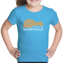 Load image into Gallery viewer, Nashville Guitar - Girl&#39;s Word Art T-Shirt