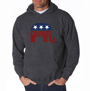 REPUBLICAN GRAND OLD PARTY - Men's Word Art Hooded Sweatshirt