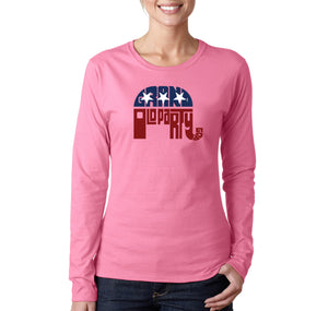 REPUBLICAN GRAND OLD PARTY - Women's Word Art Long Sleeve T-Shirt