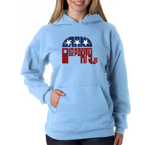 REPUBLICAN GRAND OLD PARTY - Women's Word Art Hooded Sweatshirt