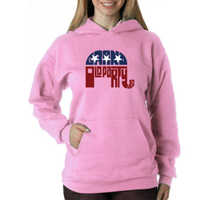 REPUBLICAN GRAND OLD PARTY - Women's Word Art Hooded Sweatshirt