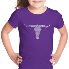 Load image into Gallery viewer, Names of Legendary Outlaws - Girl&#39;s Word Art T-Shirt
