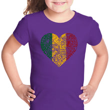 Load image into Gallery viewer, One Love Heart - Girl&#39;s Word Art T-Shirt
