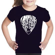 Load image into Gallery viewer, Guitar Pick  - Girl&#39;s Word Art T-Shirt