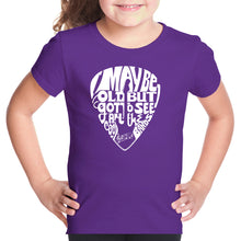 Load image into Gallery viewer, Guitar Pick  - Girl&#39;s Word Art T-Shirt