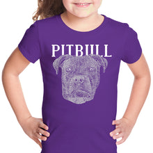 Load image into Gallery viewer, Pitbull Face - Girl&#39;s Word Art T-Shirt